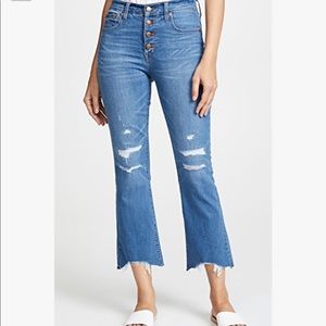 Madewell Button Fly Cali Demi Boot Distressed Jean